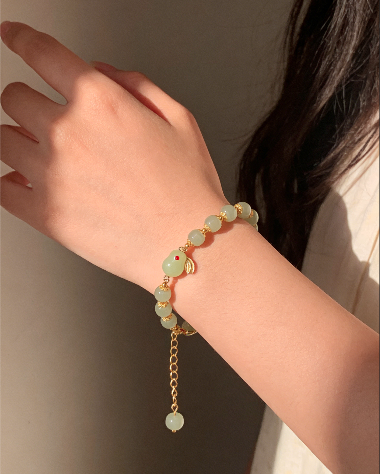 天然玉ブレスレット